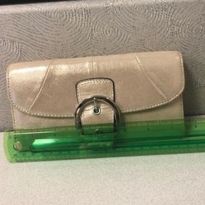 Gold Glitter Coach Wallet